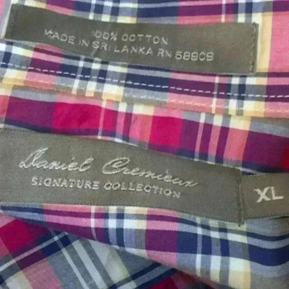 Daniel Cremieux Men's Button Up 100% Cotton Short Sleeves Shirt Size XL - Picture 4 of 4